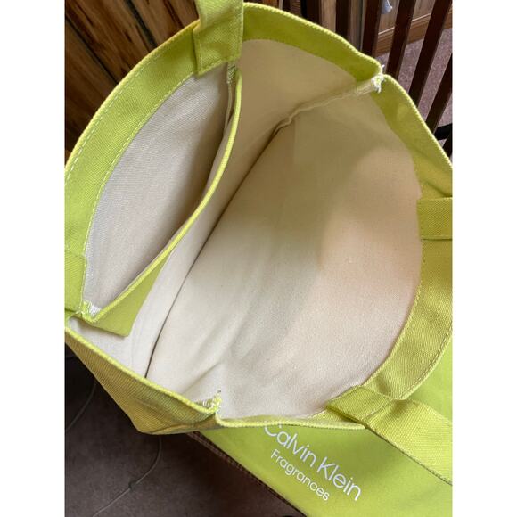 Calvin Klein canvas tote new with tag lime green - Picture 5 of 5